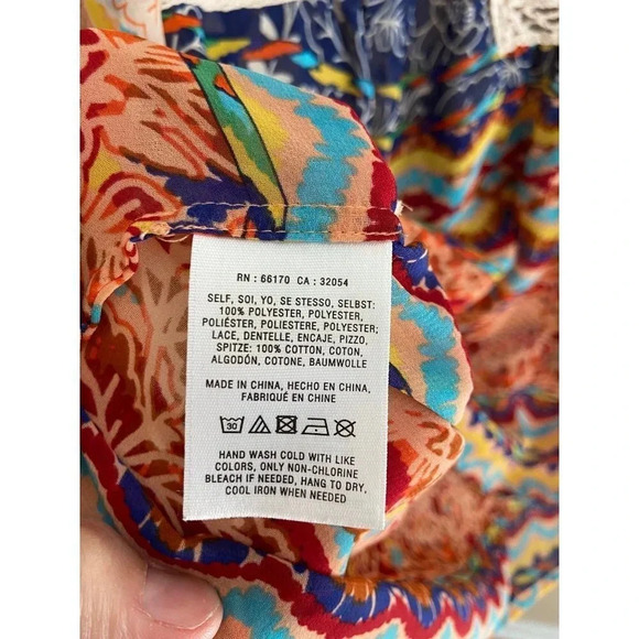 Meadow Rue Anthropologie Small Boho Tassel Ruffle Sleeve Top - Picture 6 of 11